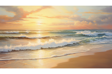 beach water morning sunrise, a Nature Photo by pikepicture