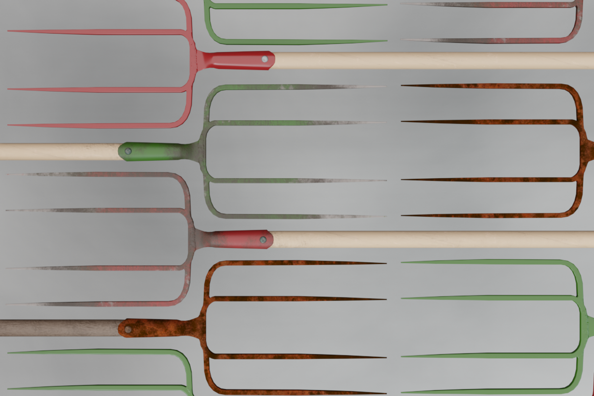 Pitchfork set, an Object 3D Model by mockupzz (Photo 3 of 5)