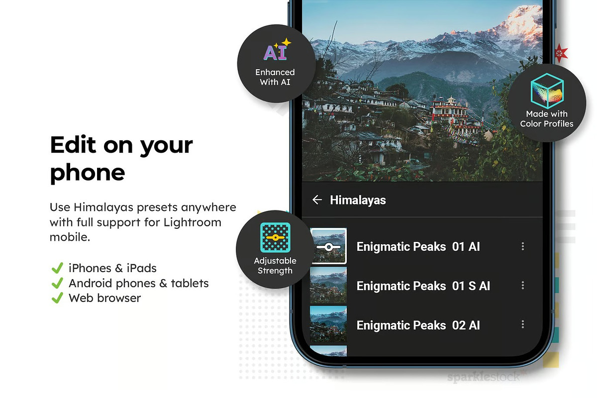 20 Himalayas Lightroom Preset & LUTs, a Preset Add-On by skybluecreative (Photo 8 of 13)