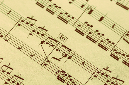 Music notation book stock photo containing music and notes