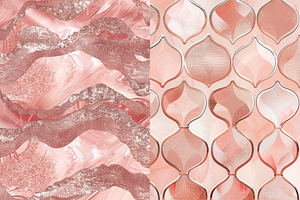 Rose Gold Shimmers Seamless Patterns