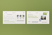 Cream Green Business Plan PPT, a Presentation Template by graphicook (Thumbnail 4 of 4)