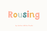 Rousing, a Sans Serif Font by Sofia Skoog (Thumbnail 1 of 10)