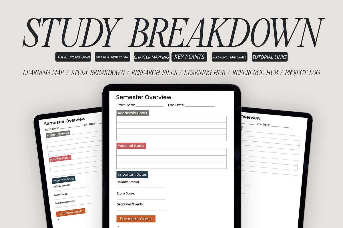 College Semester Planner PDF preview 3