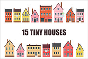 Collection of tiny houses in vector, an Illustration by Dashamoony (Thumbnail 3 of 3)