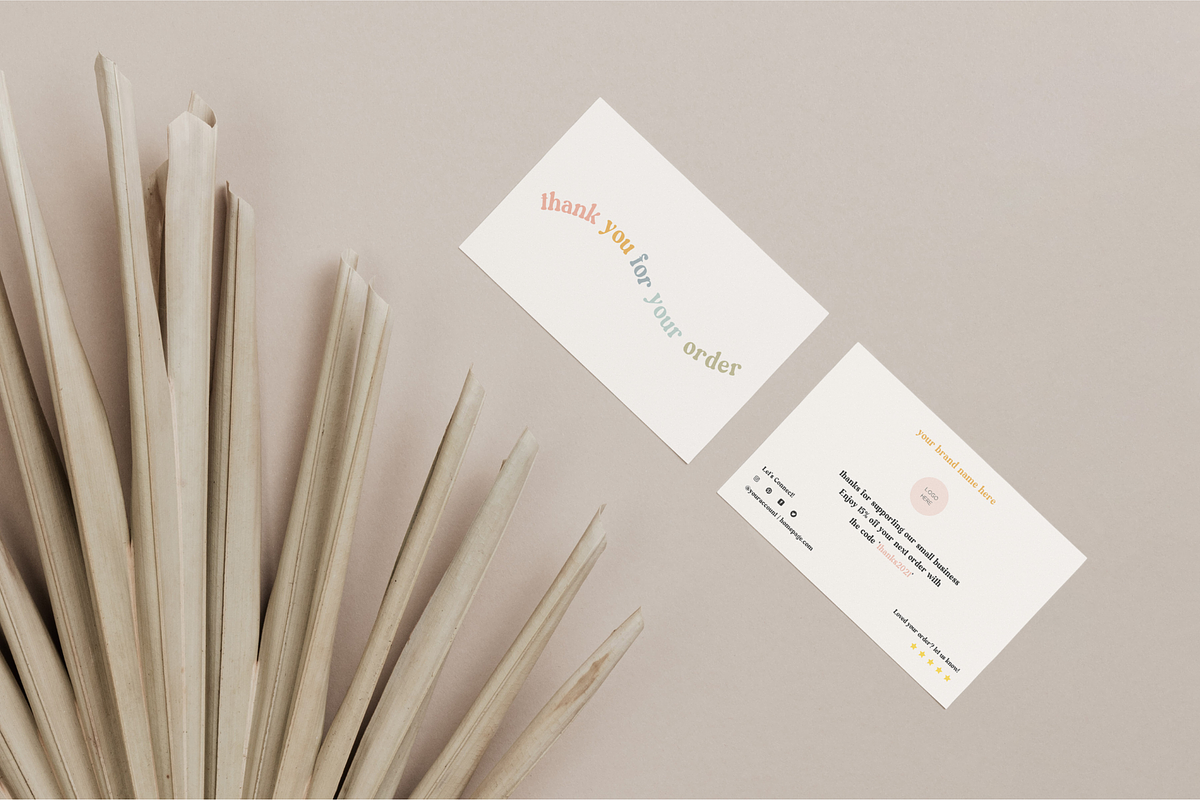 Thank you card for Canva template, a Stationery Template by Hellohastore (Photo 4 of 8)