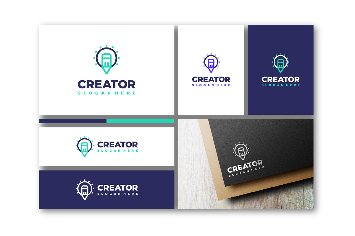 Set of Creator logo designs concept, a Branding & Logo Template by Lucky Creative (Photo 3 of 5)