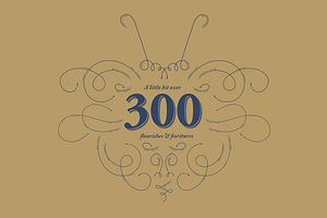 Over 300 Vector Flourishes Elements