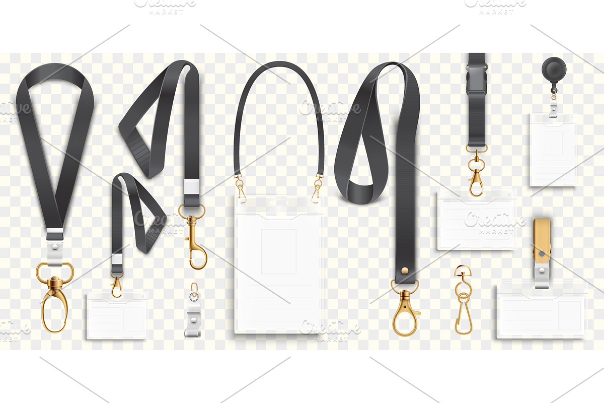 ID badge lanyards with clips, an Object Illustration by Yayasya (Photo 2 of 3)