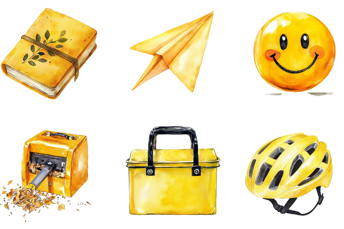Journal Cute Yellow School Clipart, a Seasonal Illustration by Designking (Photo 4 of 4)