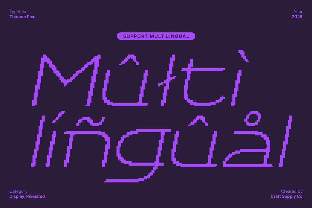 Thanom Pixel, a Sans Serif Font by Craft Supply Co. (Photo 5 of 8)