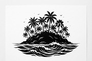 50 Tropical Palm Island Silhouette, an Empty State Illustration by Amazin_art (Thumbnail 23 of 41)