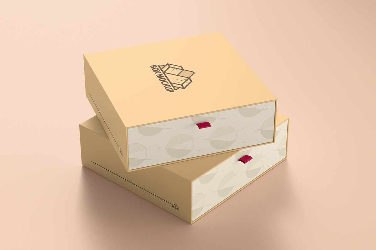 Square Gift Box Mockups, a Packaging Mockup by graphicstuff.std (Photo 3 of 10)