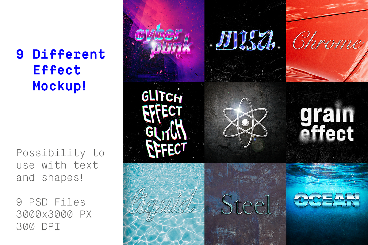 9 Effect Mockup, a Mockup by Salih Kizilkaya (Photo 2 of 14)