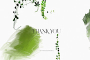 Tropical Greenery Watercolor Clipart, an Illustration by whiteheartdesign (Thumbnail 22 of 22)