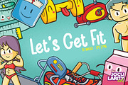 Let's Get Fit Cartoon Vector, a Healthcare Illustration by Jocularity Art (Thumbnail 1 of 3)