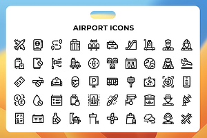 Airport Icons 2, a Duotone Icon by Wencory