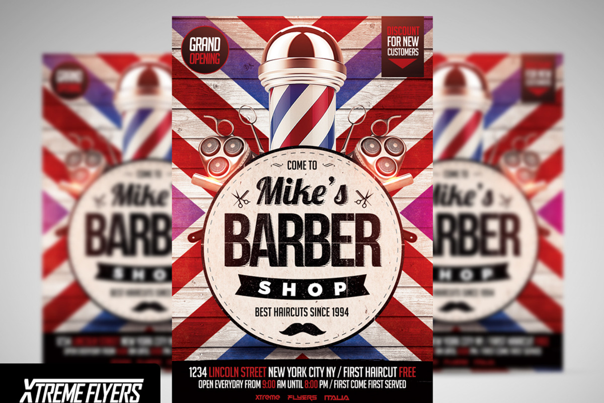 Barbershop Flyer Template, a Flyer Template by XtremeFlyers (Photo 1 of 2)