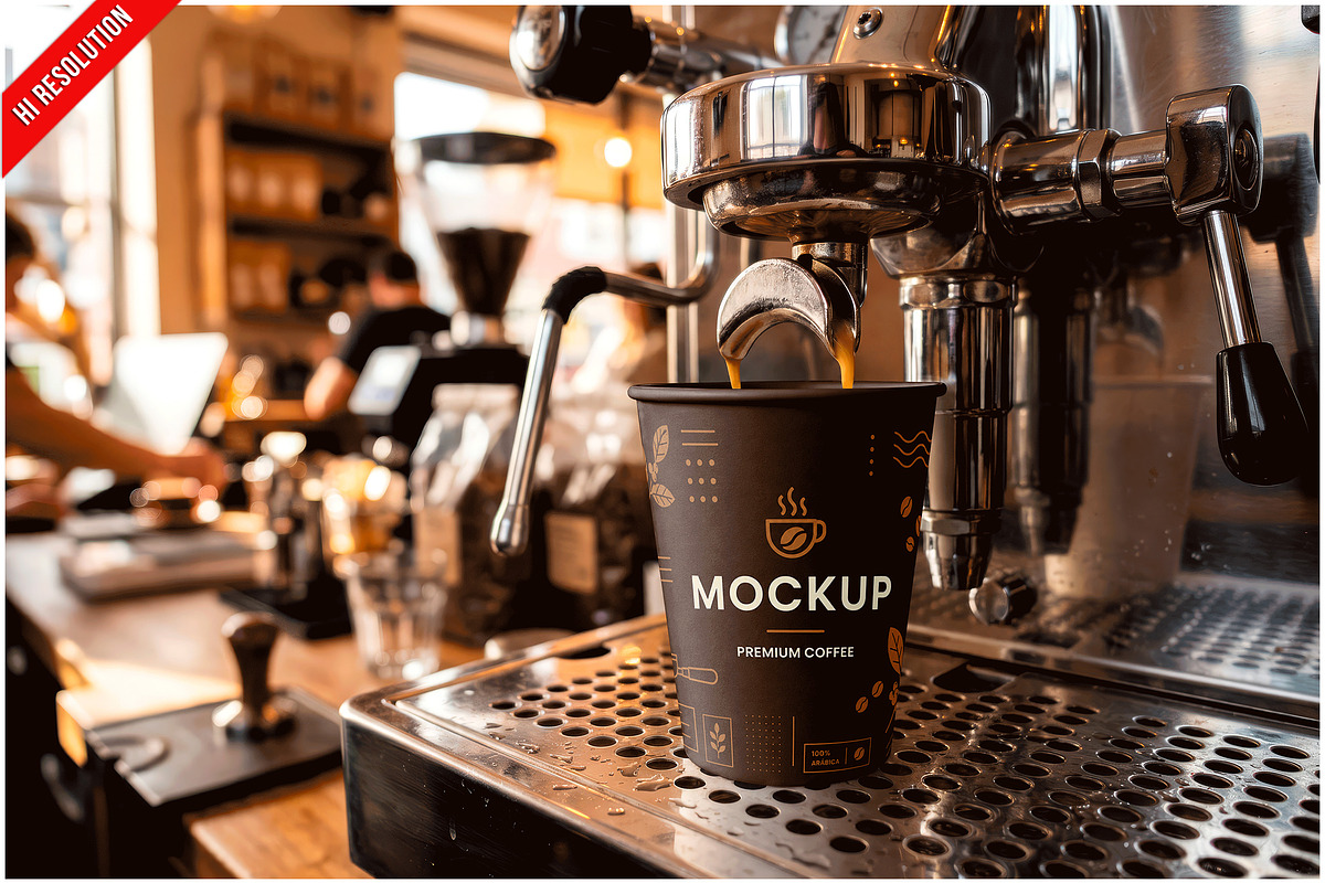 Coffee Cup Shop Counter PSD, a Cups & Container Mockup by Bruno's Shop (Photo 1 of 3)