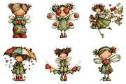 Whimsical Valentin Fairy Clipart, an Illustration by CreationArt (Thumbnail 4 of 6)