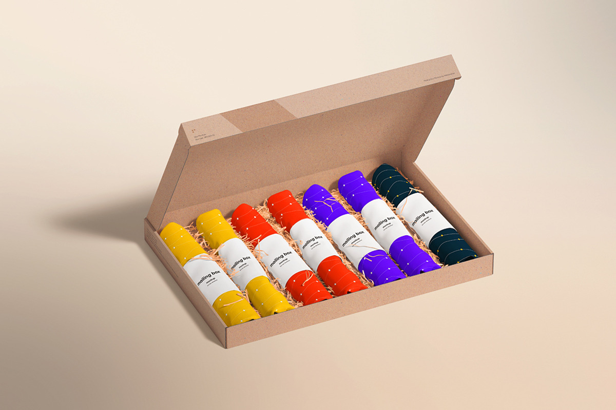 European Mailing Box Mockup, a Packaging Mockup by WebAndCat (Photo 9 of 15)