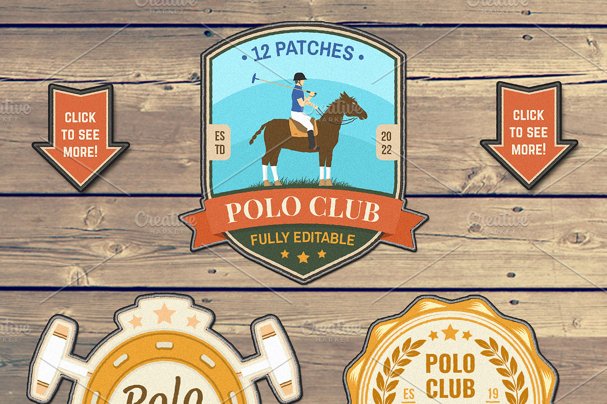 72 Sport Patches/Badges, a Branding & Logo Template by sivVector (Photo 7 of 8)