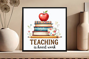 Teaching Is Heart Work PNG, an Illustration by DreamCafeArt (Thumbnail 3 of 7)