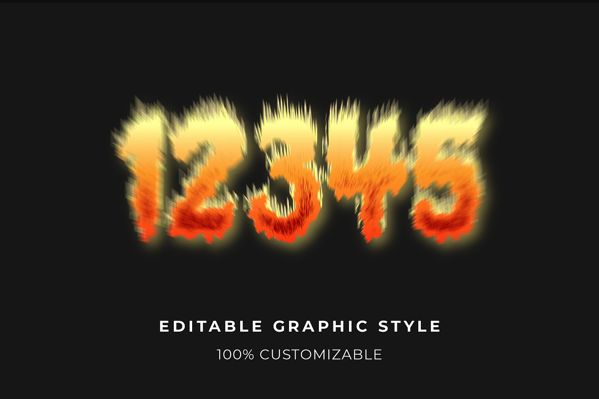 Blazing Fire Distorted Text Effect preview 2