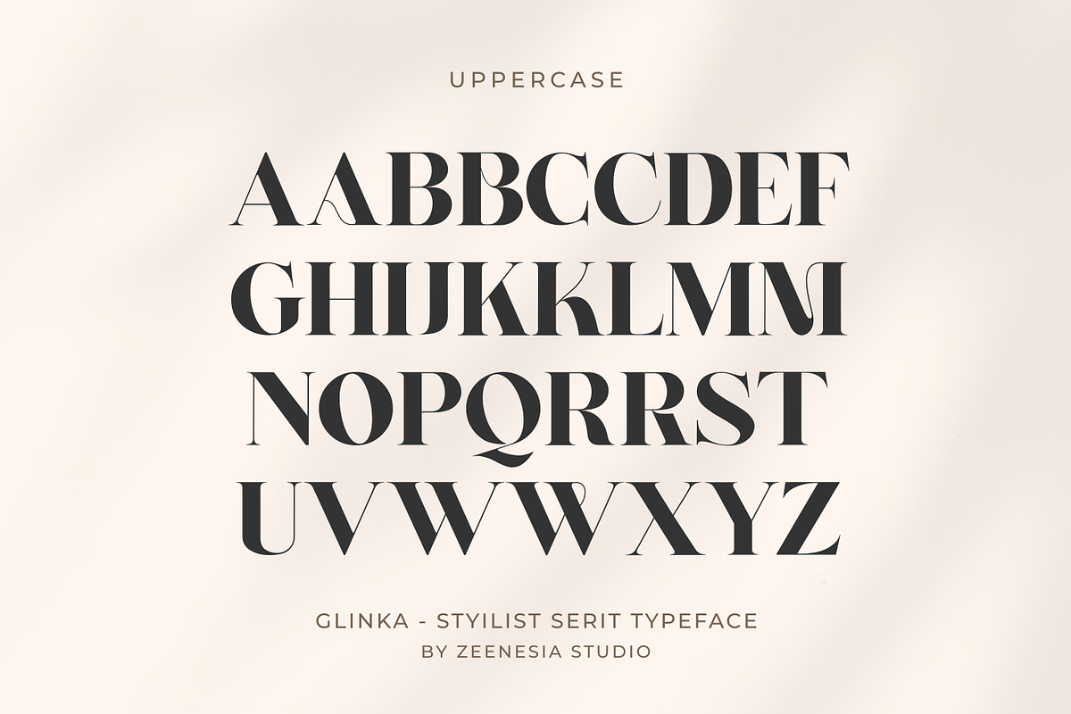 Glinka - A Stylist Serif Font, a Serif Font by zeenesia (Photo 19 of 25)