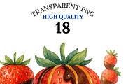 18 Strawberry Chocolate Clipart, a Decorative Illustration by Pati Charm Studio (Thumbnail 1 of 7)