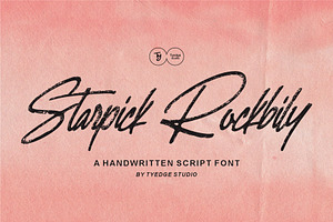 Starpick Rockbily Handwritten Script