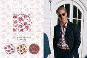 Vintage garden seamless pattern set, a Pattern Graphic by Momosama Studio (Thumbnail 4 of 5)