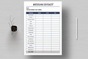 Wedding Budget Template, a Stationery Template by MightyDesign (Thumbnail 1 of 8)