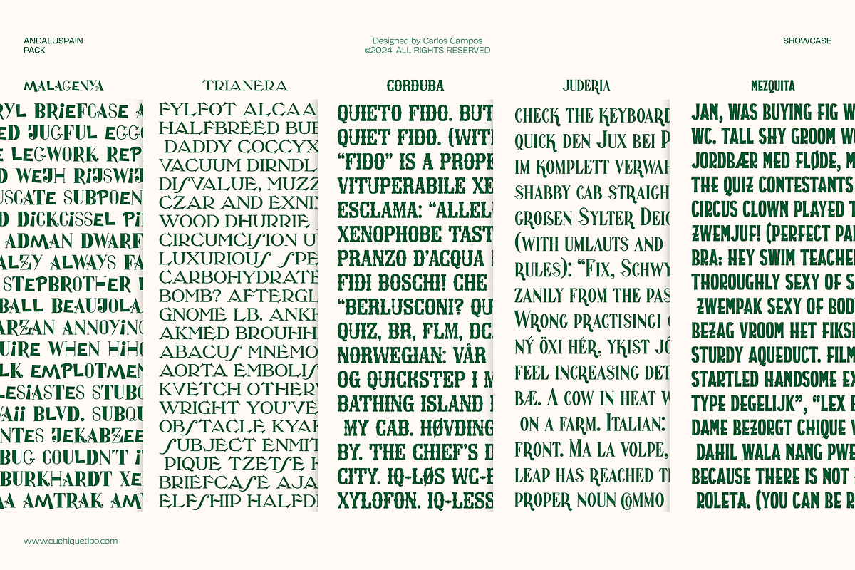 Andaluspain, a Serif Font by Cuchi, qué Tipo! Foundry (Photo 4 of 11)
