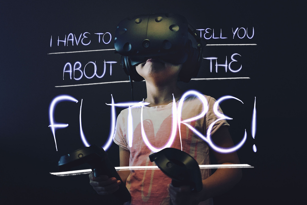 Light Paint VR Typeface, an Object Graphic by Design Assets (Photo 2 of 10)
