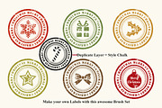 Christmas Circle Photoshop Brushes preview 2