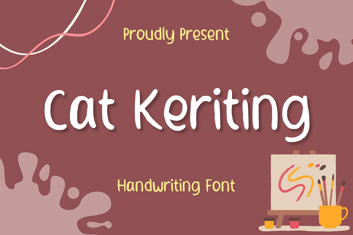 Cat Keriting, a Font by Aisyah (Photo 1 of 4)