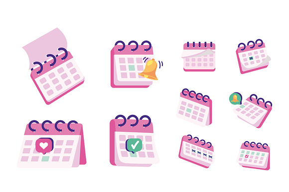 Planner & Calendar Icon Set preview 2