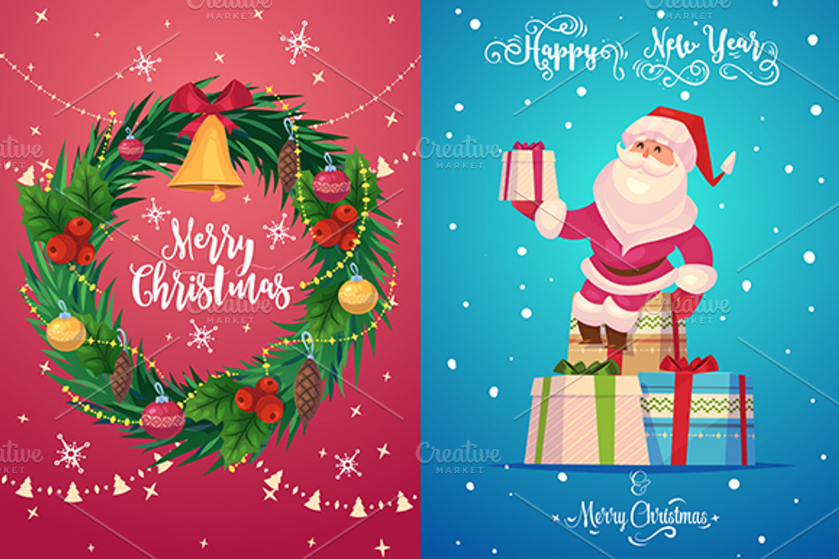 Christmas greeting card (set 3), a Decorative Illustration by Krolone