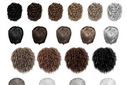 Hair Clipаrt, Men's Hairstyles, an Illustration by Elenbushe (Thumbnail 3 of 11)