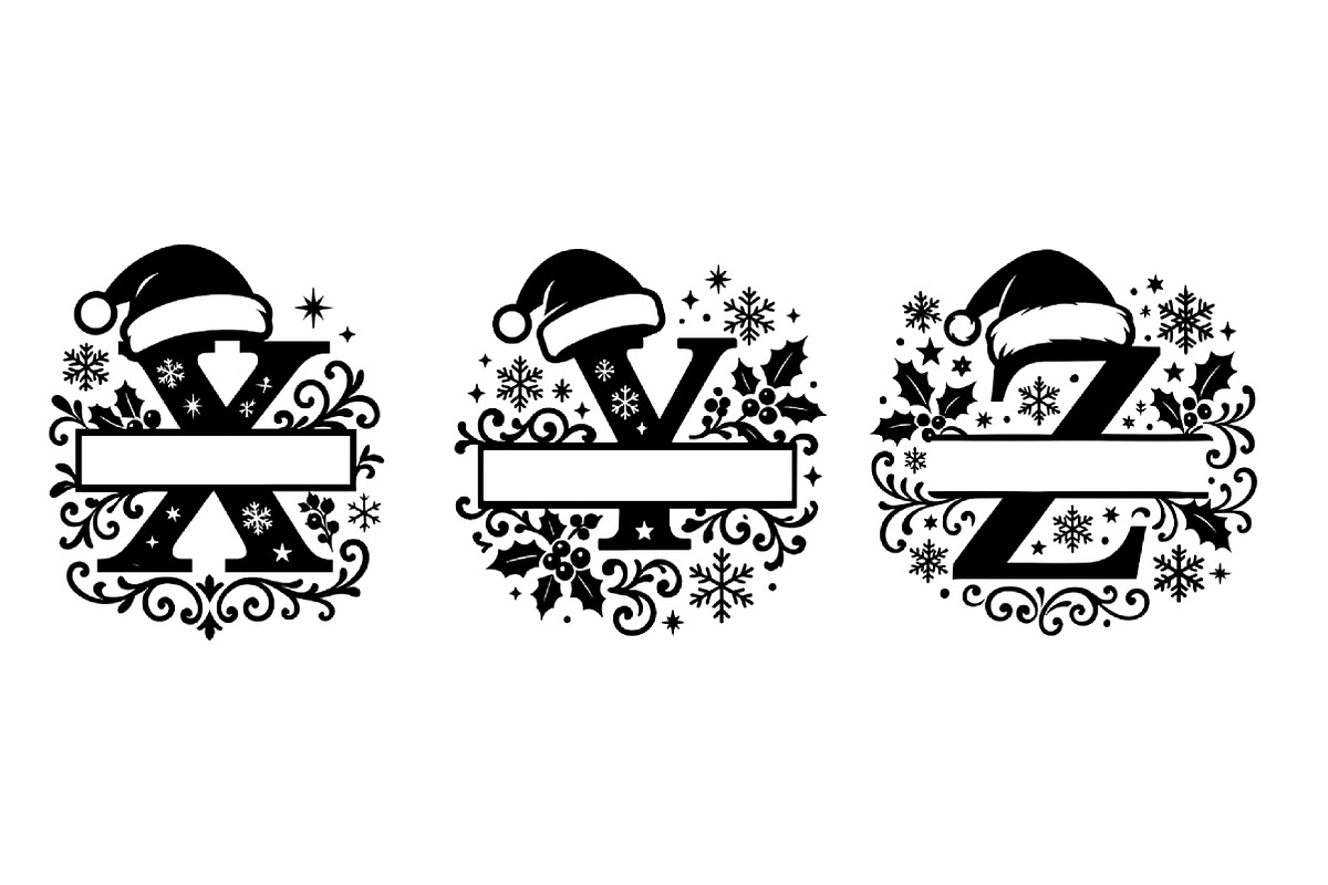 Christmas Alphabet Monogram Sublimat, an Illustration by Daily.Designs (Photo 4 of 4)