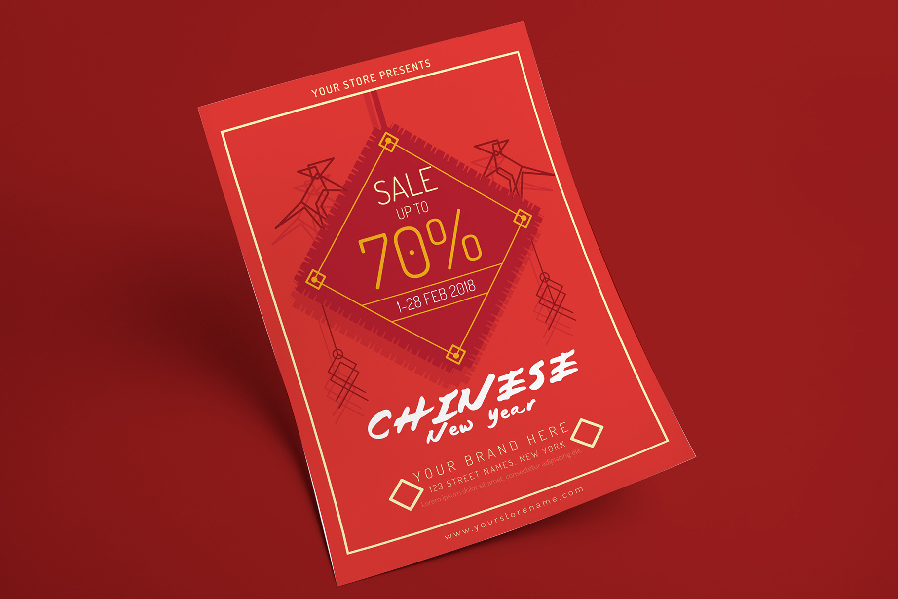 Chinese New Year Sale by Noodledoodle  Creative Market