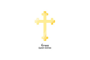 Color Vector Illustration. Cross