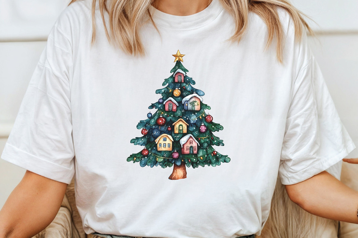 Cute Doodle Christmas Tree Sublimati, an Illustration by CraftArtStudio (Photo 4 of 6)