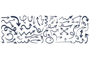 Hand drawn doodle arrows icons, an Object Illustration by Lemberg Vector