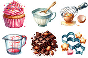 Baking Supplies Clipart Set Watercol, an Illustration by Sublimation Artist (Thumbnail 2 of 6)