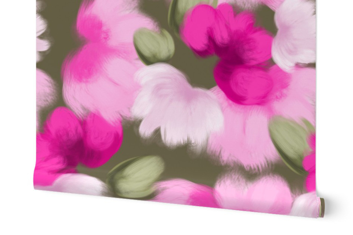 Vibrant pink abstract painted flower, a Pattern Graphic by Nocito Design (Photo 2 of 6)