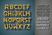3D Font Set. Gold, wood, silver, an Object Graphic by Artha Design Studio (Thumbnail 2 of 4)