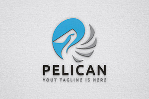Circle Pelican Bird Animal Logo, a Branding & Logo Template by jongcreative