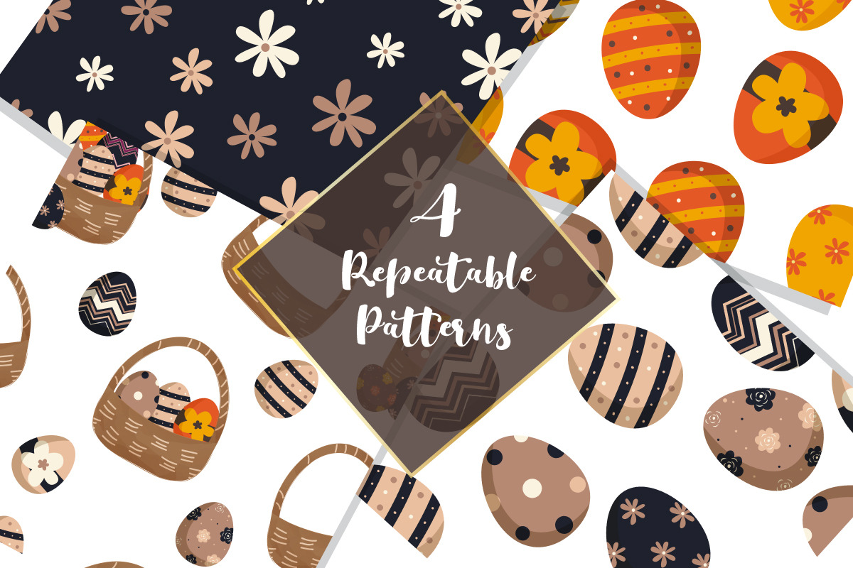 Easter Eggs Clipart Collection Set, a Decorative Illustration by DrawStudio1988 (Photo 4 of 6)